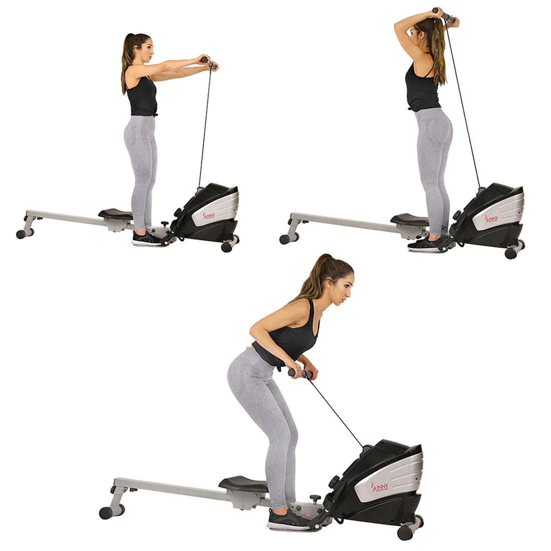 Sunny Health & Fitness SF-RW5622 Dual Function Magnetic Rowing Machine