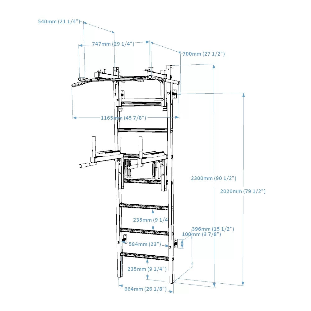 BenchK 232 wall bars