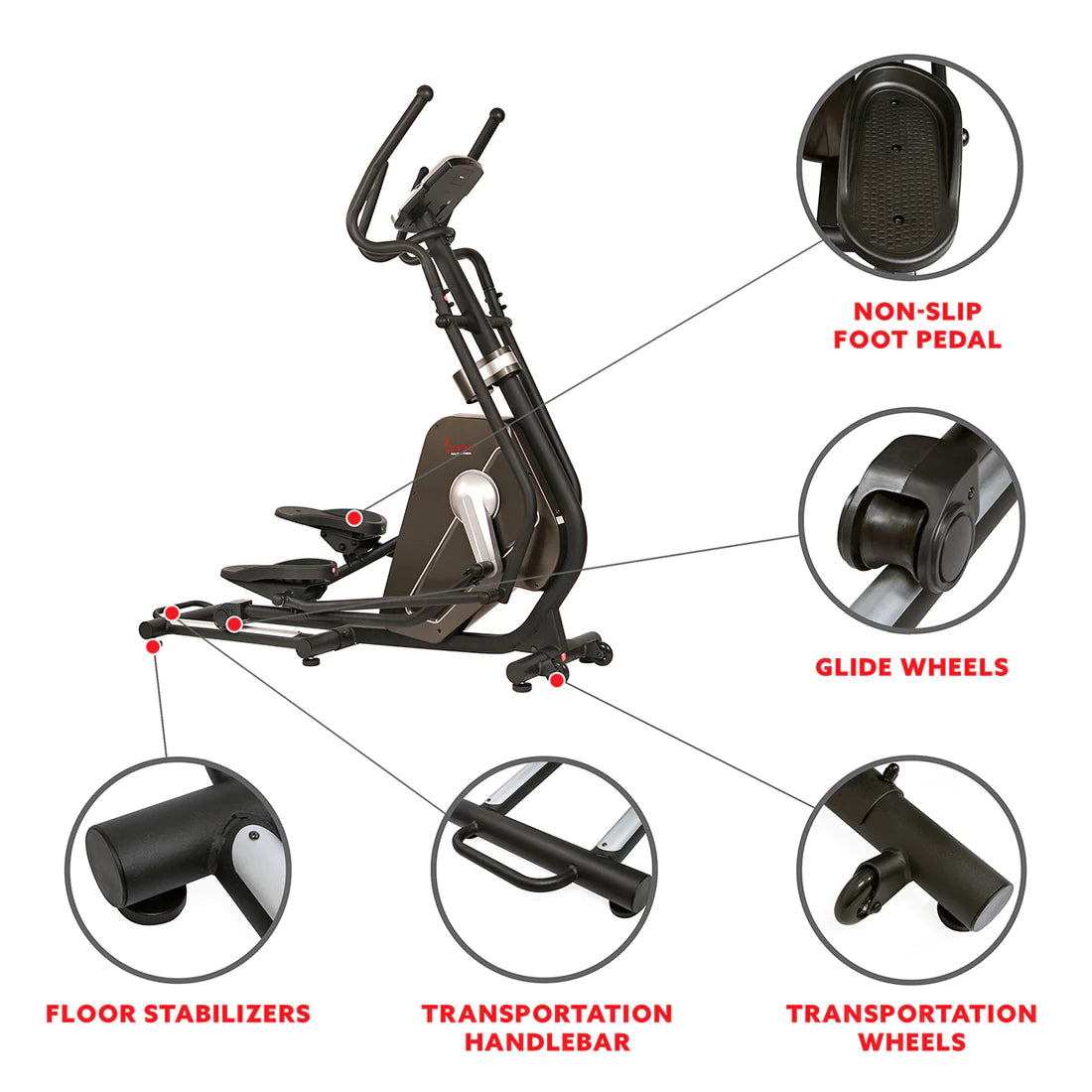 Circuit Zone Elliptical Trainer Machine SF-E3862