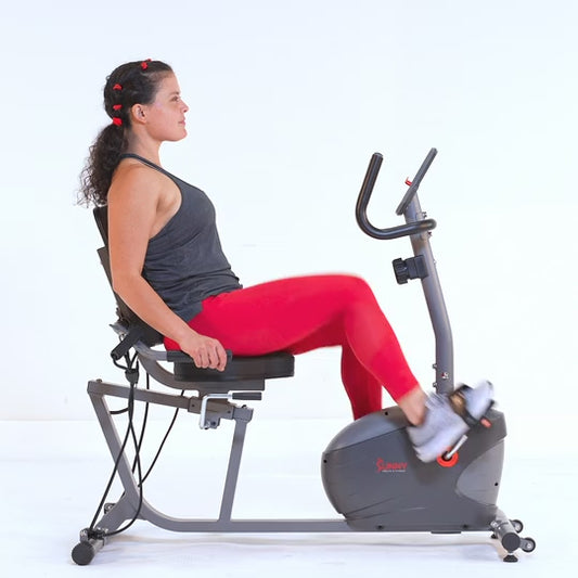 Sunny Health & Fitness Performance Interactive Series Recumbent Exercise Bike with Exclusive SunnyFit™ App Enhanced Bluetooth Connectivity - SF-RB420031