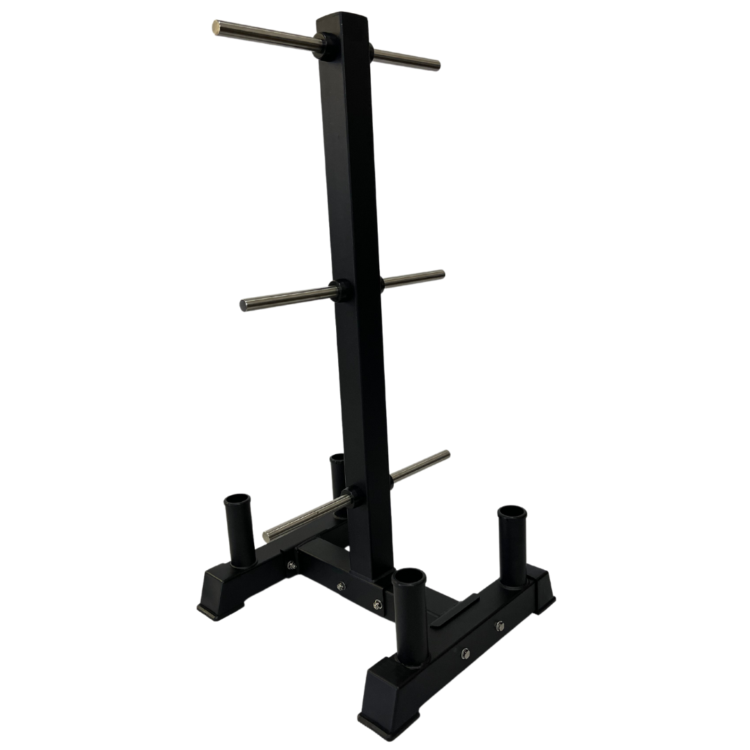 Diamond Fitness 3 Tier Plate Tree with 4 Oly Bar Holders DF3TPRS