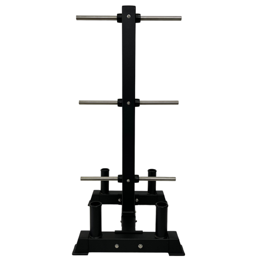 Diamond Fitness 3 Tier Plate Tree with 4 Oly Bar Holders DF3TPRS