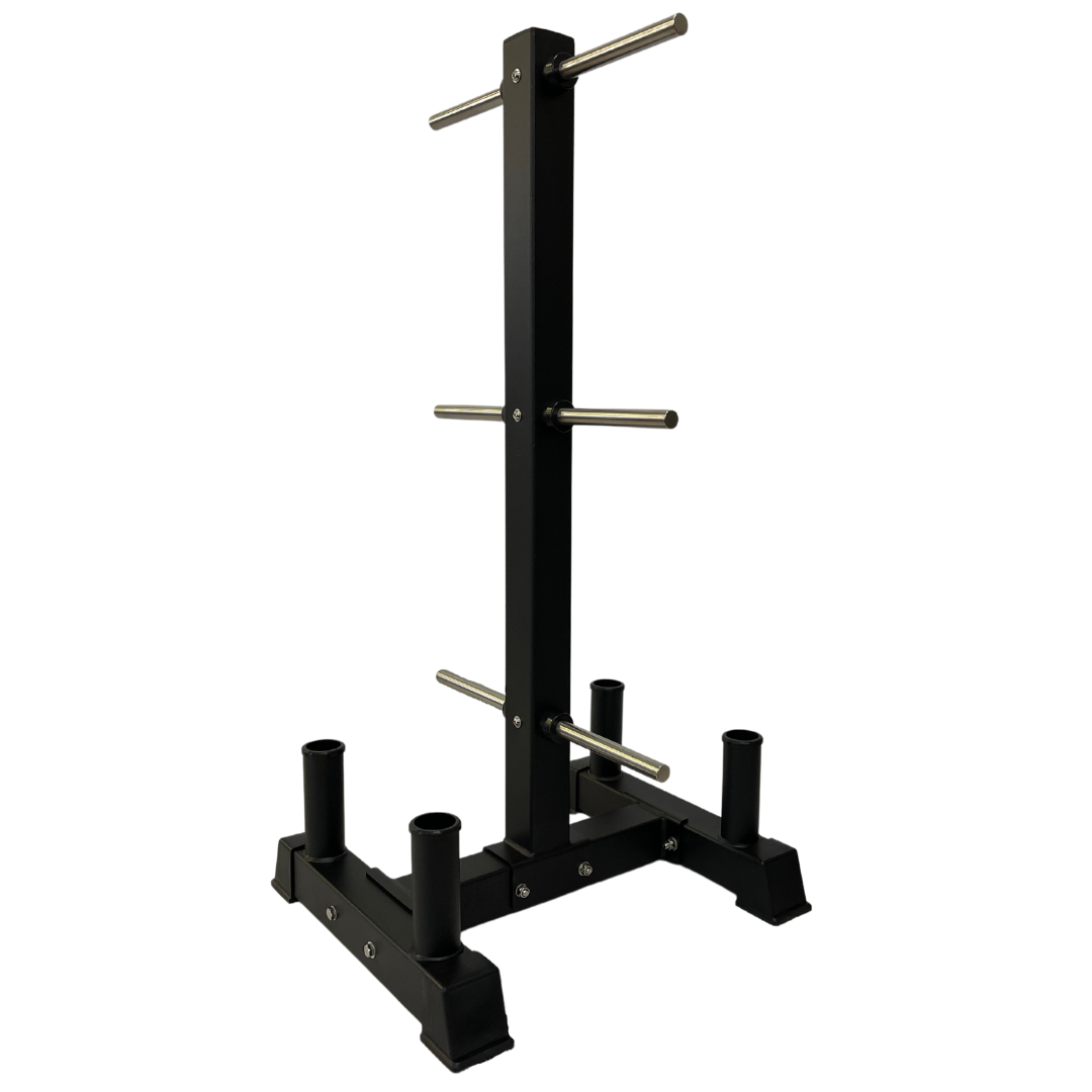 Diamond Fitness 3 Tier Plate Tree with 4 Oly Bar Holders DF3TPRS