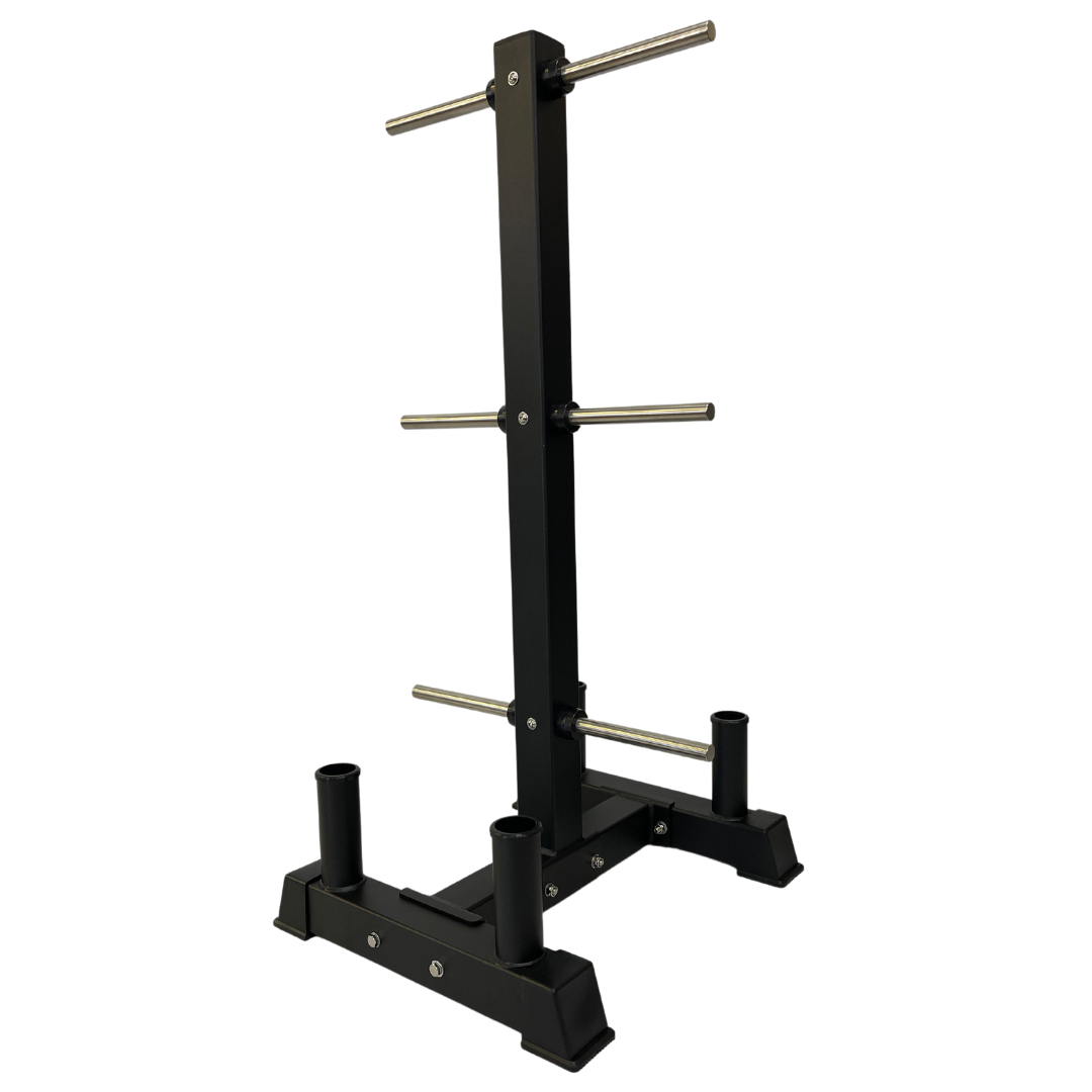 Diamond Fitness 3 Tier Plate Tree with 4 Oly Bar Holders DF3TPRS