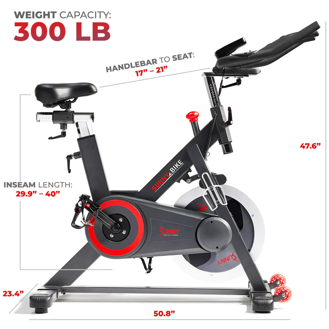 Sunny Health & Fitness Premium Indoor Cycling Smart Stationary Bike with Exclusive SunnyFit® App Enhanced Bluetooth Connectivity SF-B1805SMART