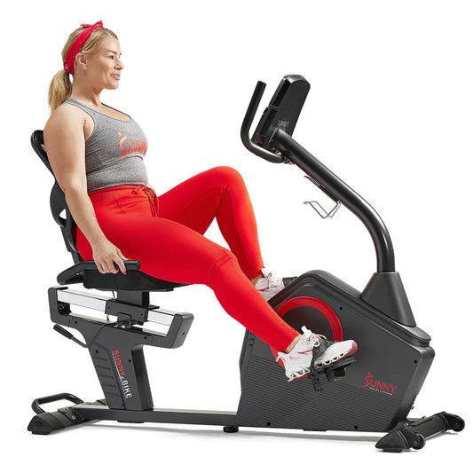 Sunny Health & Fitness Magnetic Resistance Smart Recumbent Bike  SF-RB4850SMART