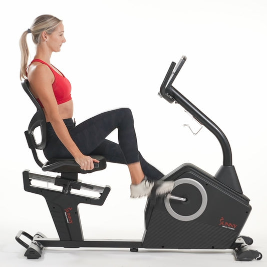 Sunny Health & Fitness Programmable Recumbent Bike SF-RB4850