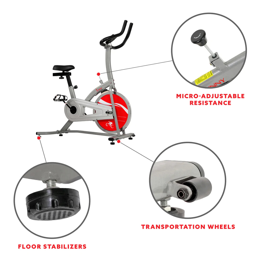 Sunny Health & Fitness Indoor Cycling Bike SF-B1203