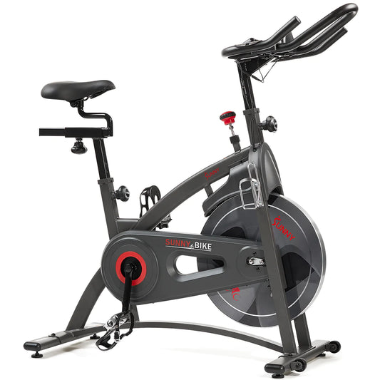 Sunny Health & Fitness Premium Magnetic Resistance Smart Indoor Cycling Bike with Quiet Belt Drive and Exclusive SunnyFit® App Enhanced Bluetooth Connectivity SF-B1877SMART