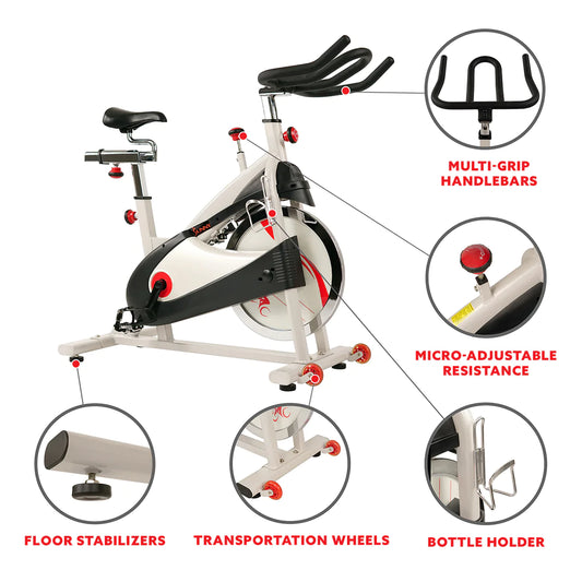 Premium Cycling Exercise Bike Indoor Fitness Belt Drive Clipless Pedal SF-B1509