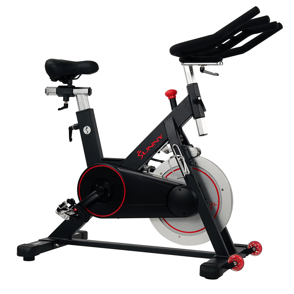 Sunny Health & Fitness Magnetic Belt Drive Indoor Cycling Bike with 44 lb Flywheel and Large Device Holder - SF-B1805