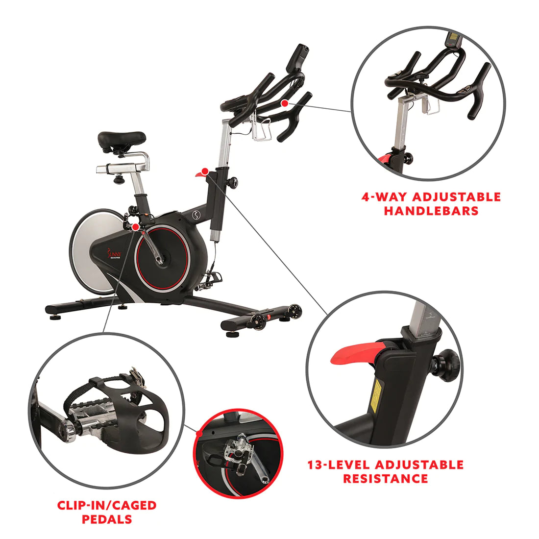 Sunny Health & Fitness Magnetic Indoor Cycling Bike SF-B1709