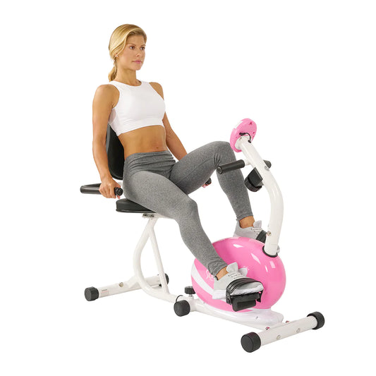 Sunny Health & Fitness Pink Magnetic Recumbent Bike P8400 (Discontinued)