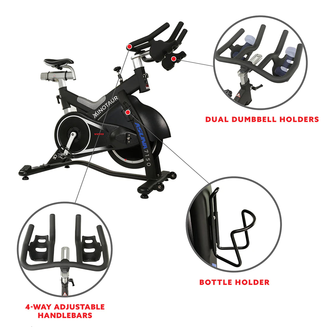 ASUNA Minotaur Stationary Magnetic Indoor Cycling Bike 7150