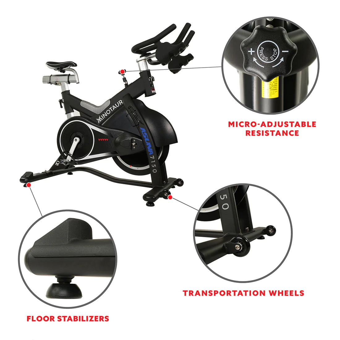 ASUNA Minotaur Stationary Magnetic Indoor Cycling Bike 7150