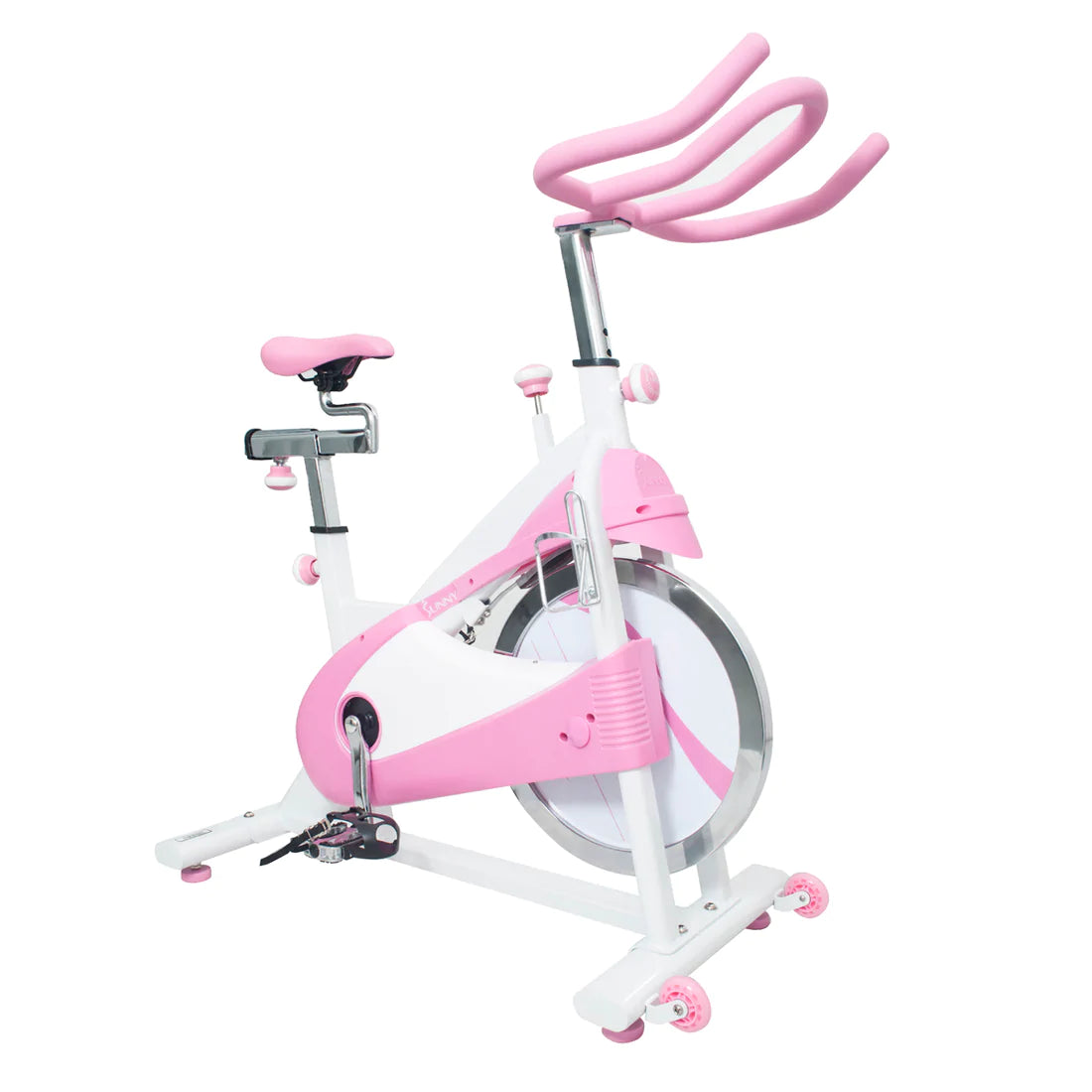 Sunny Health & Fitness P8150 Pink Belt Drive Premium Indoor Cycling Bike