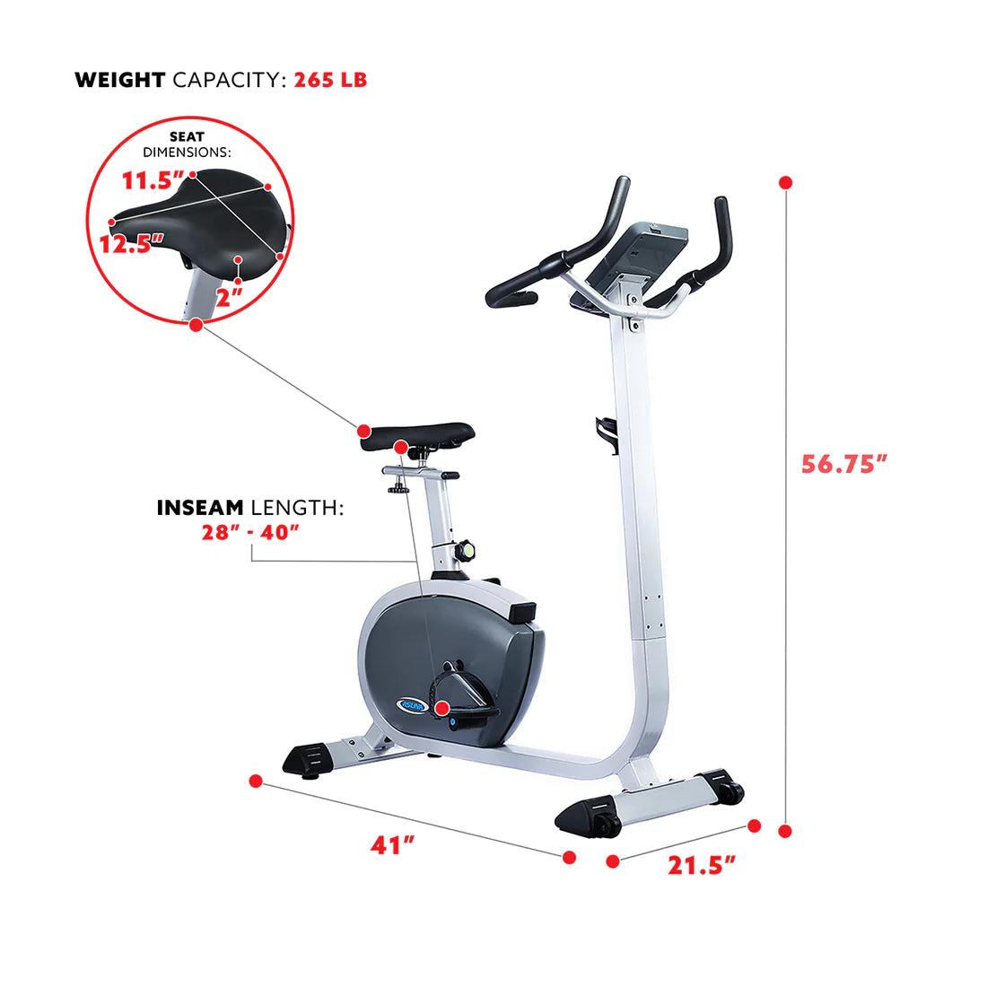 ASUNA 4200 Upright Bike Sunny Health & Fitness 4200