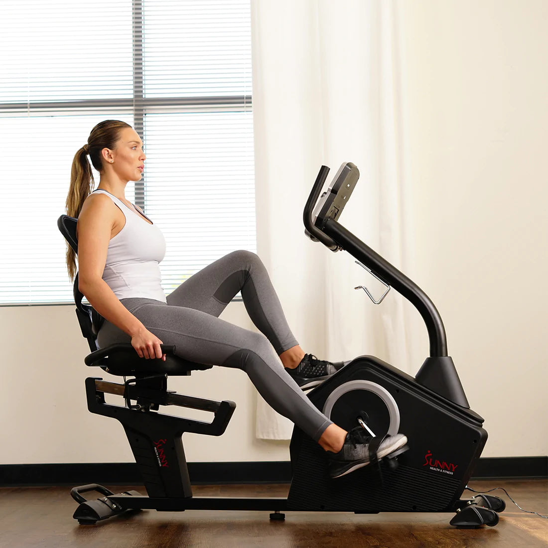 Sunny Health & Fitness Programmable Recumbent Bike SF-RB4850