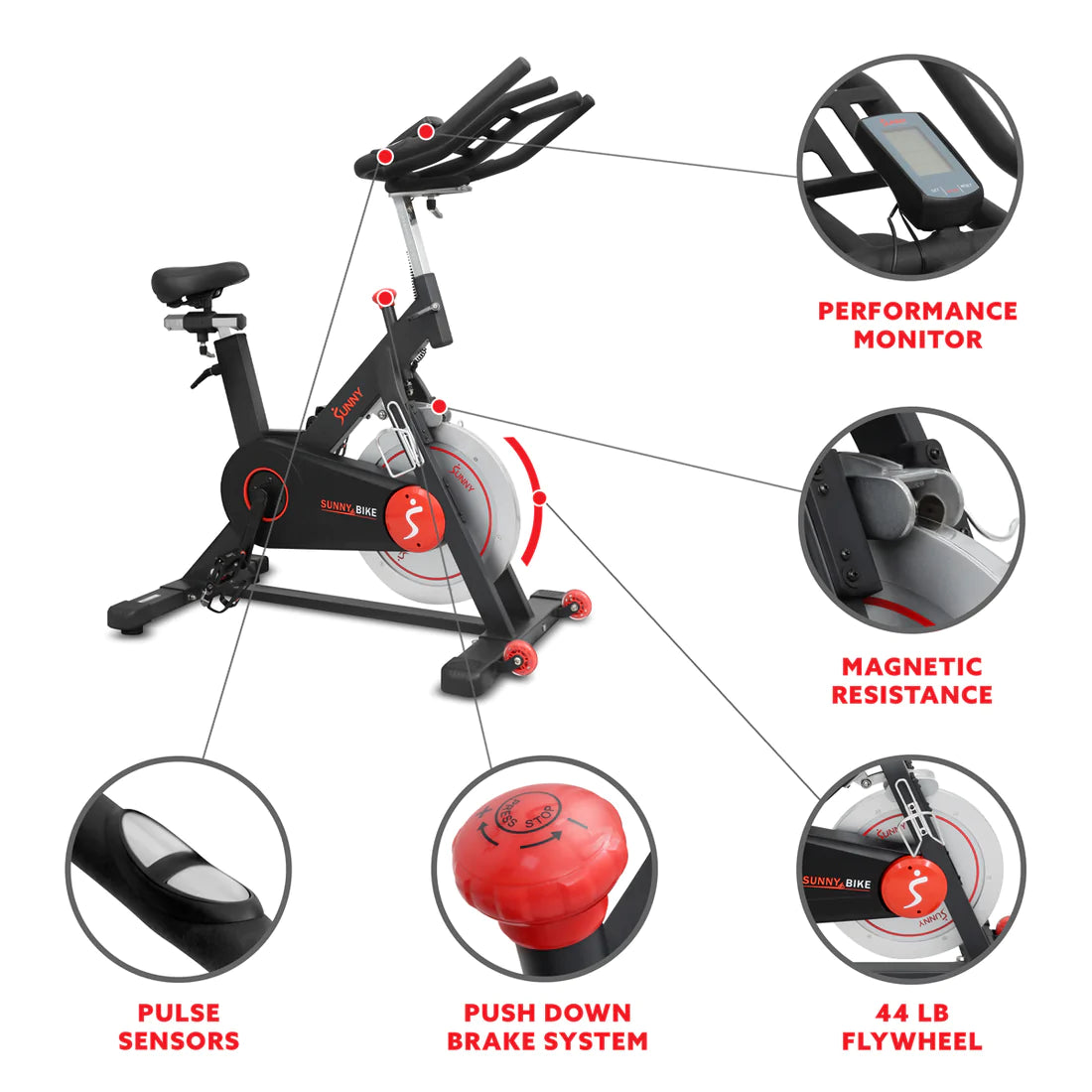 Sunny Health & Fitness Training Cycle Performance Bike - SF-B121021