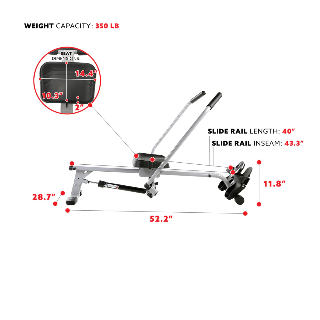 Sunny Health & Fitness Full Motion Rowing Machine SF-RW5639