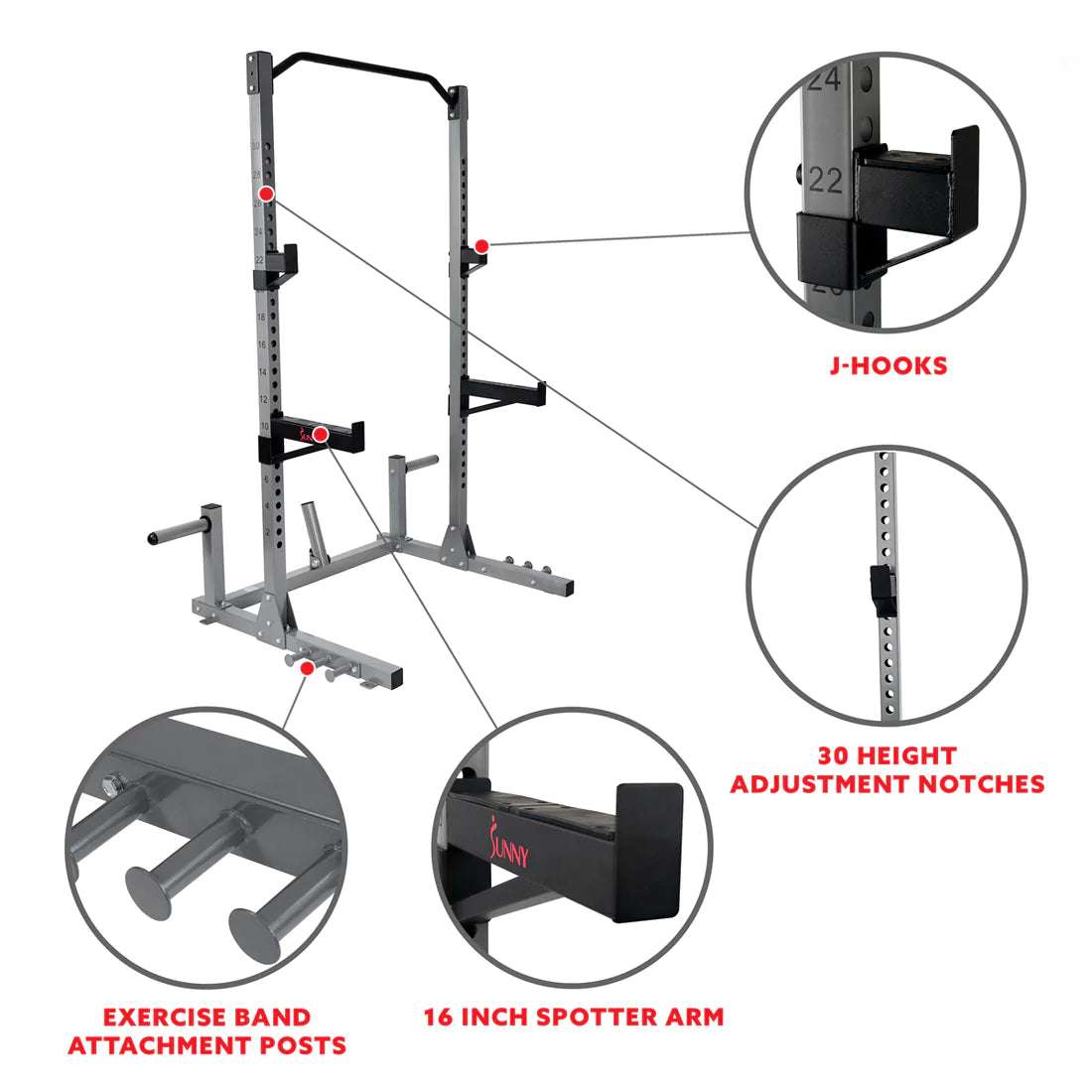 Sunny Health & Fitness Power Rack SF-BH6802