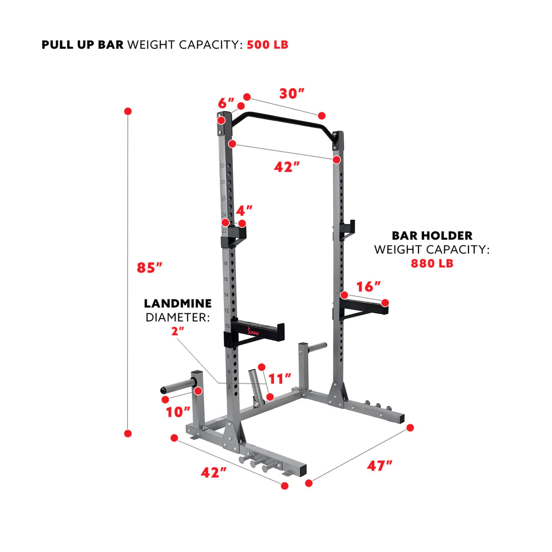 Sunny Health & Fitness Power Rack SF-BH6802