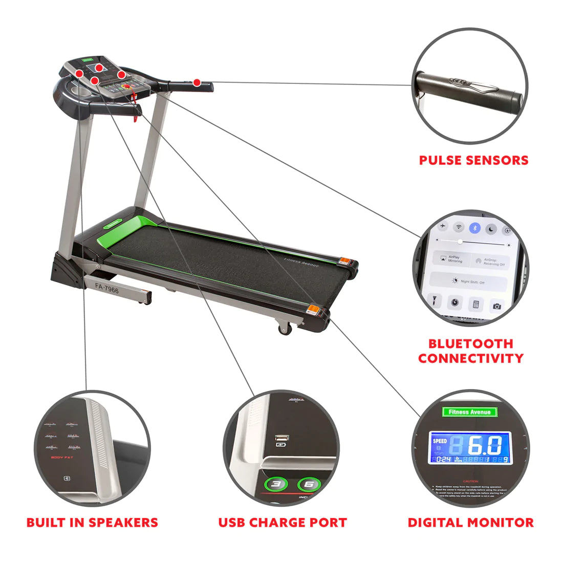 Fitness Avenue Treadmill with Manual Incline