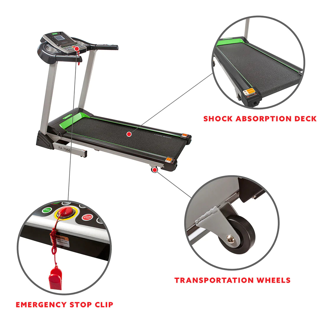 Fitness Avenue Treadmill with Manual Incline