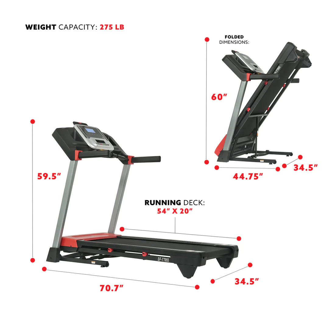 Sunny Health & Fitness Evo-Fit Incline Treadmill with Bluetooth and Dual Device Tablet Holders - SF-T7955