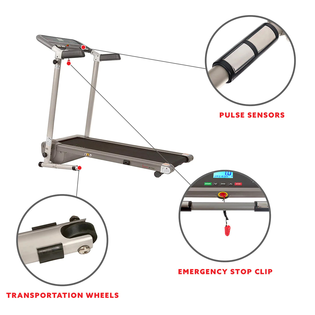 Sunny Health & Fitness Foldable Walking Treadmill SF-T7942