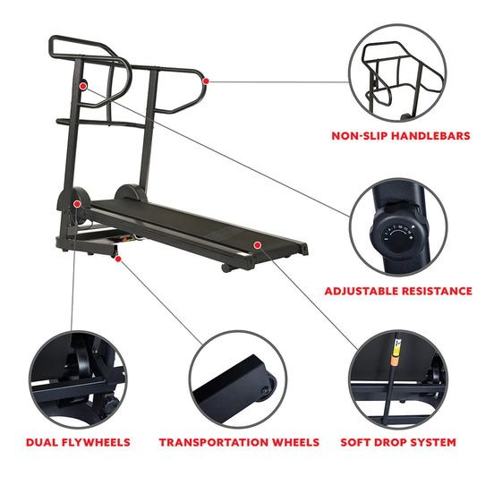 Force Fitmill Magnetic Manual Treadmill Double Flywheel SF-T7723