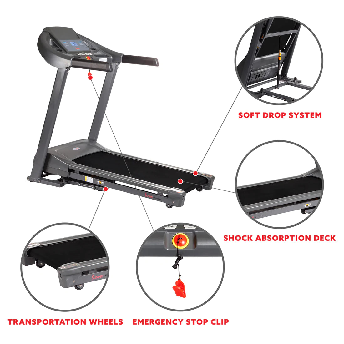 Sunny Health & Fitness Heavy Duty Walking Treadmill SF-T7643