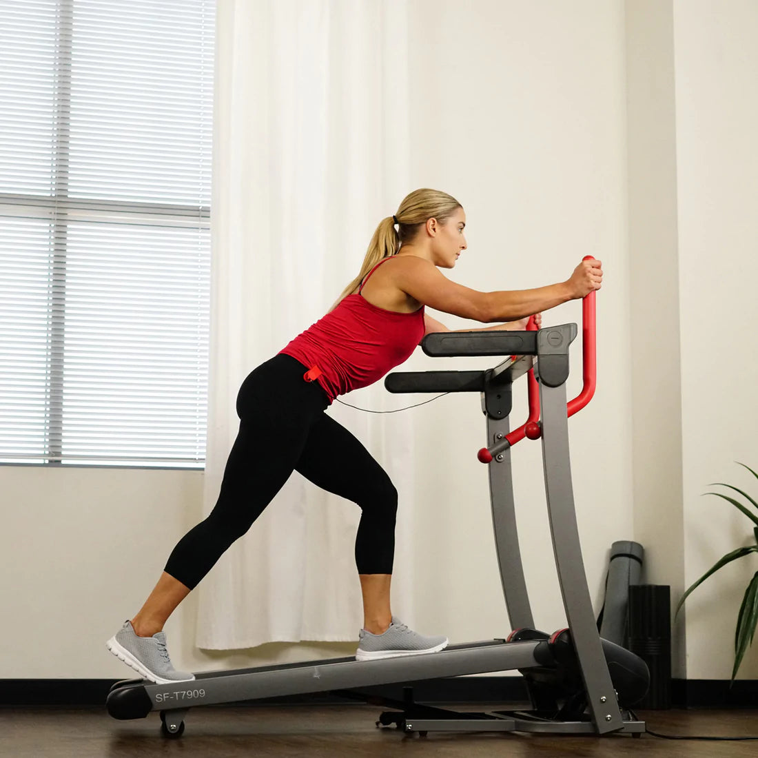 Sunny Health & Fitness Incline Treadmill with Bluetooth Speakers and USB Charging Function - SF-T7909