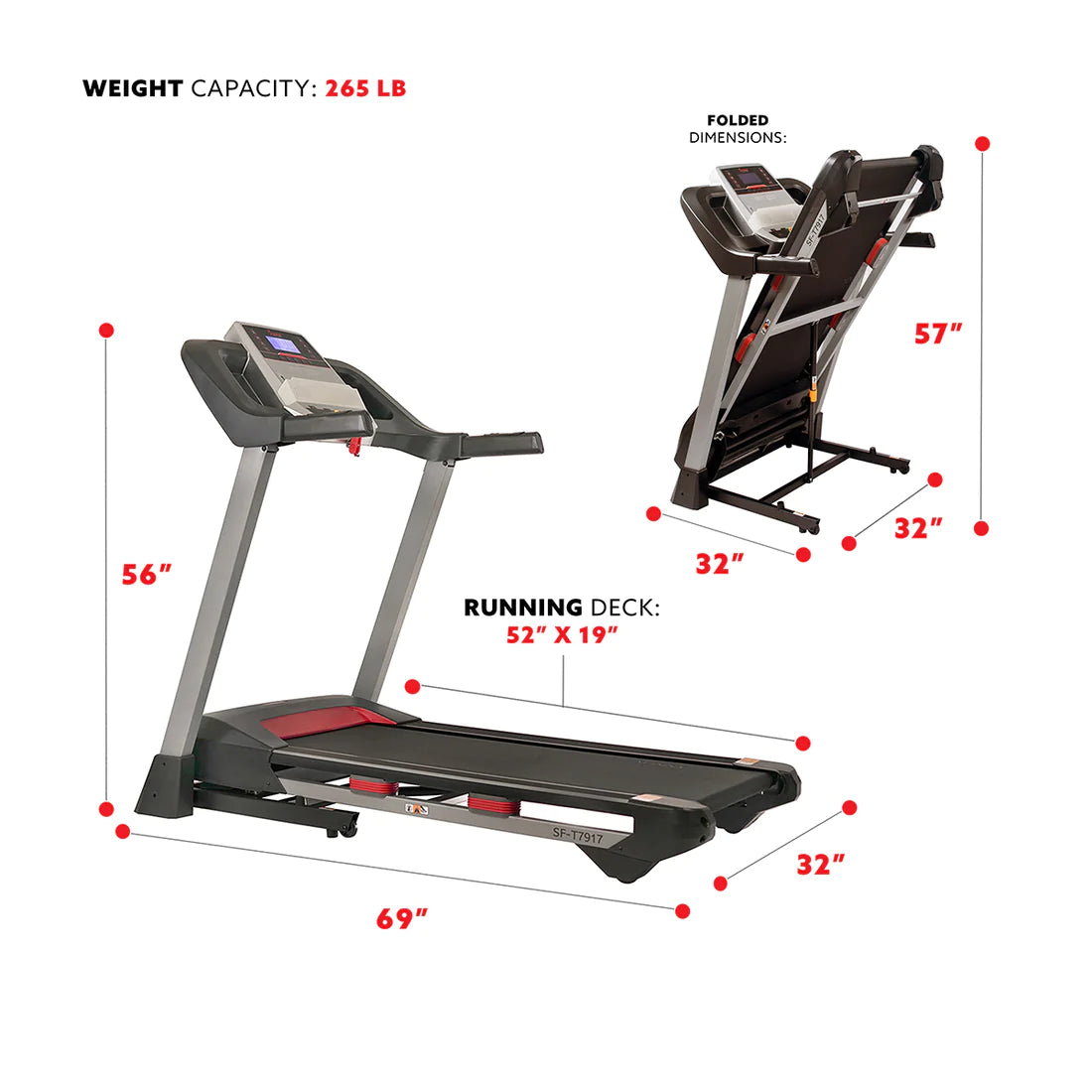 Sunny Health & Fitness Performance Treadmill SF-T7917