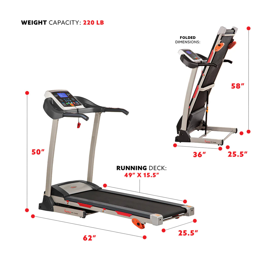 Manual Incline Treadmill SF-T4400